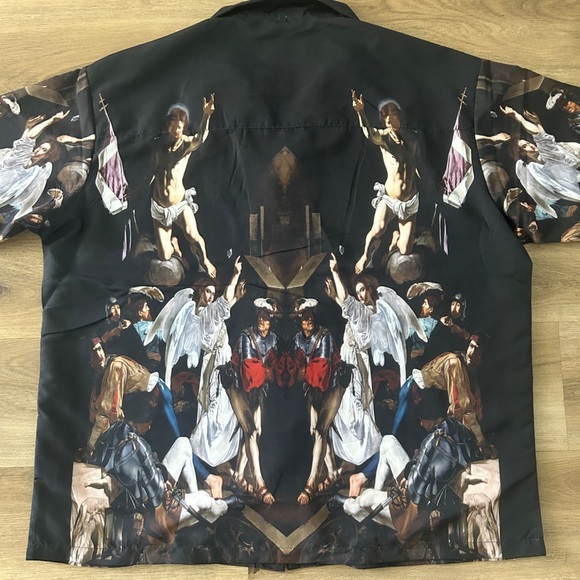 Rebel Vengeance Renaissance Print Button-Up Shirt | NWT Rare | XXL, 3XL - Picture 7 of 8